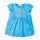Letní modré šaty z biobavlny s potiskem