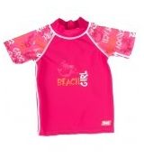 Baby Banz Tričko s UV krátký rukáv Graffiti růžové, 0-3 měsíce